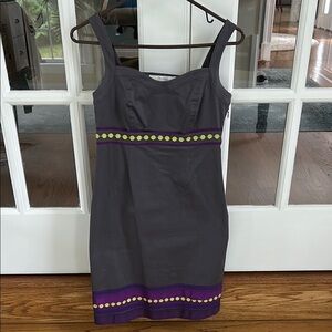 Boden Gray Sheath Mini Dress Square Neck Cocktail🌿